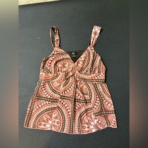 AGB Red and Brown Patterned Camisole